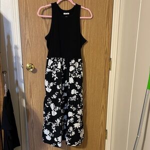 Black and White Floral Dress